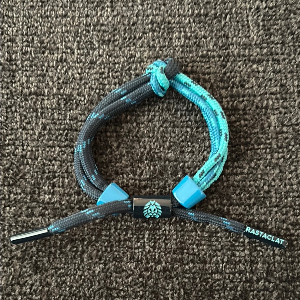Blue and Gray Braided Jewelry Bracelet